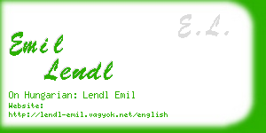 emil lendl business card